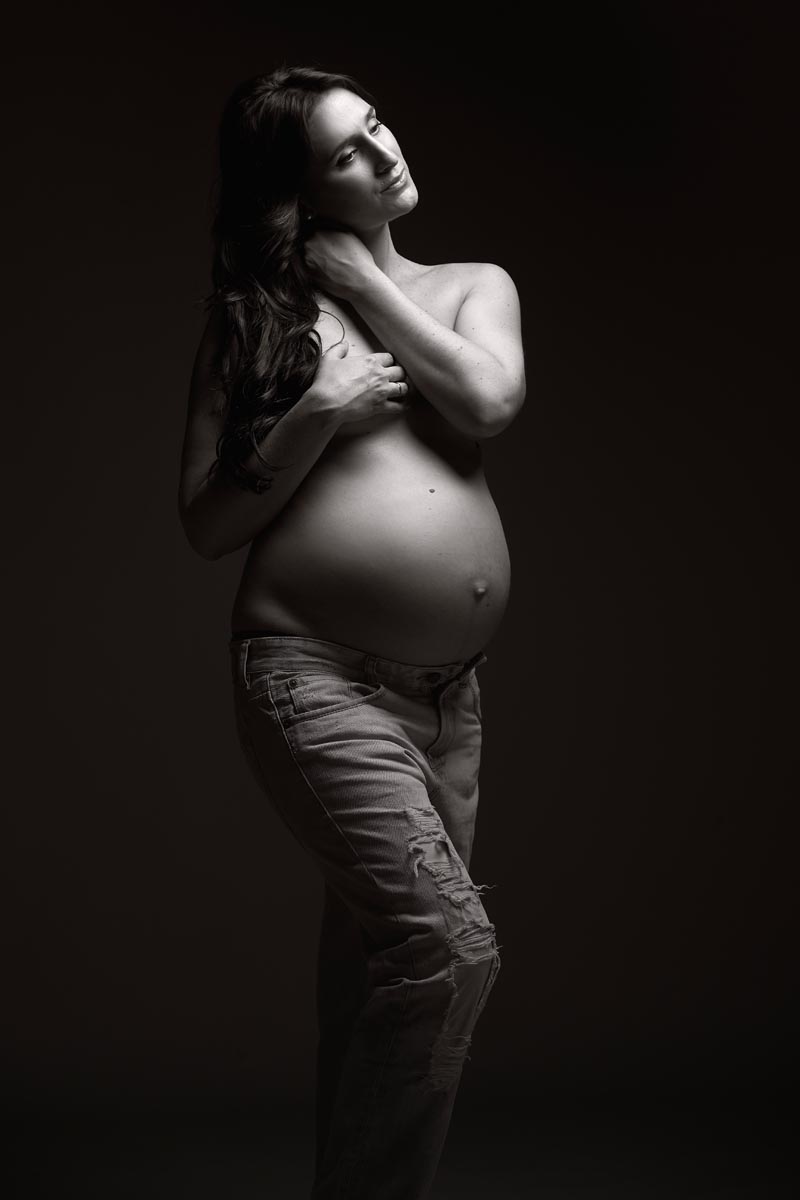 reportaje de embarazada en estudio madrid