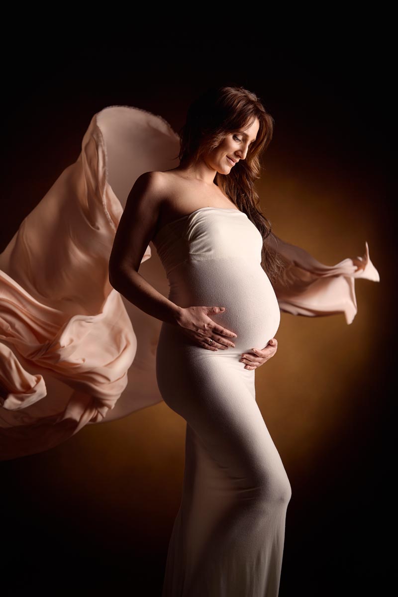 reportaje de embarazada en estudio de Madrid