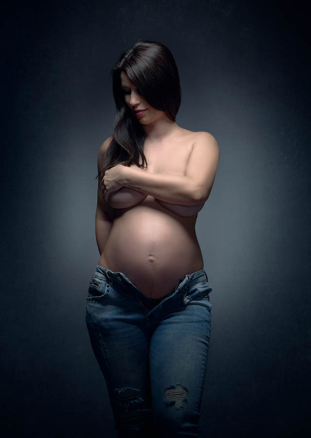 Fotos de embarazada diferentes en estudio Madrid