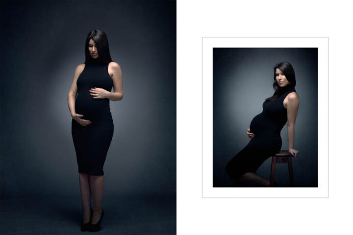 fotos de embarazada artísticas en estudio de Madrid